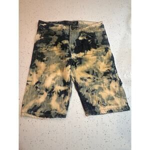 COPPER RIVET BLEACH WASH DENIM SHORTS 100% COTTON MENS 30" WAIST